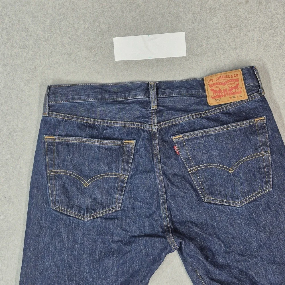 Levi's 501 Men Jeans 36X30 Blue Denim Original Fit Straight Leg 29